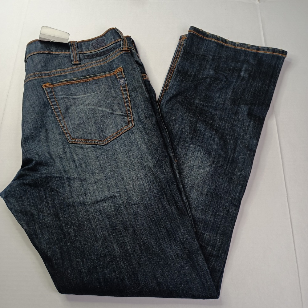 Rock & Republic Men's Henlee Bootcut Jeans Size 38x36 Blue Rocky Road